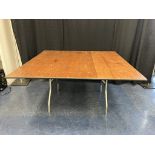 5' Square Wood Table, 5 A, 1 B-