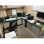 Metal Desk w/ Lateral File & Rolling Desk Chair