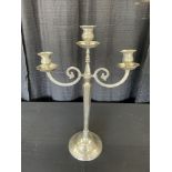 23" 3-Candle Silver Plate Candelabra