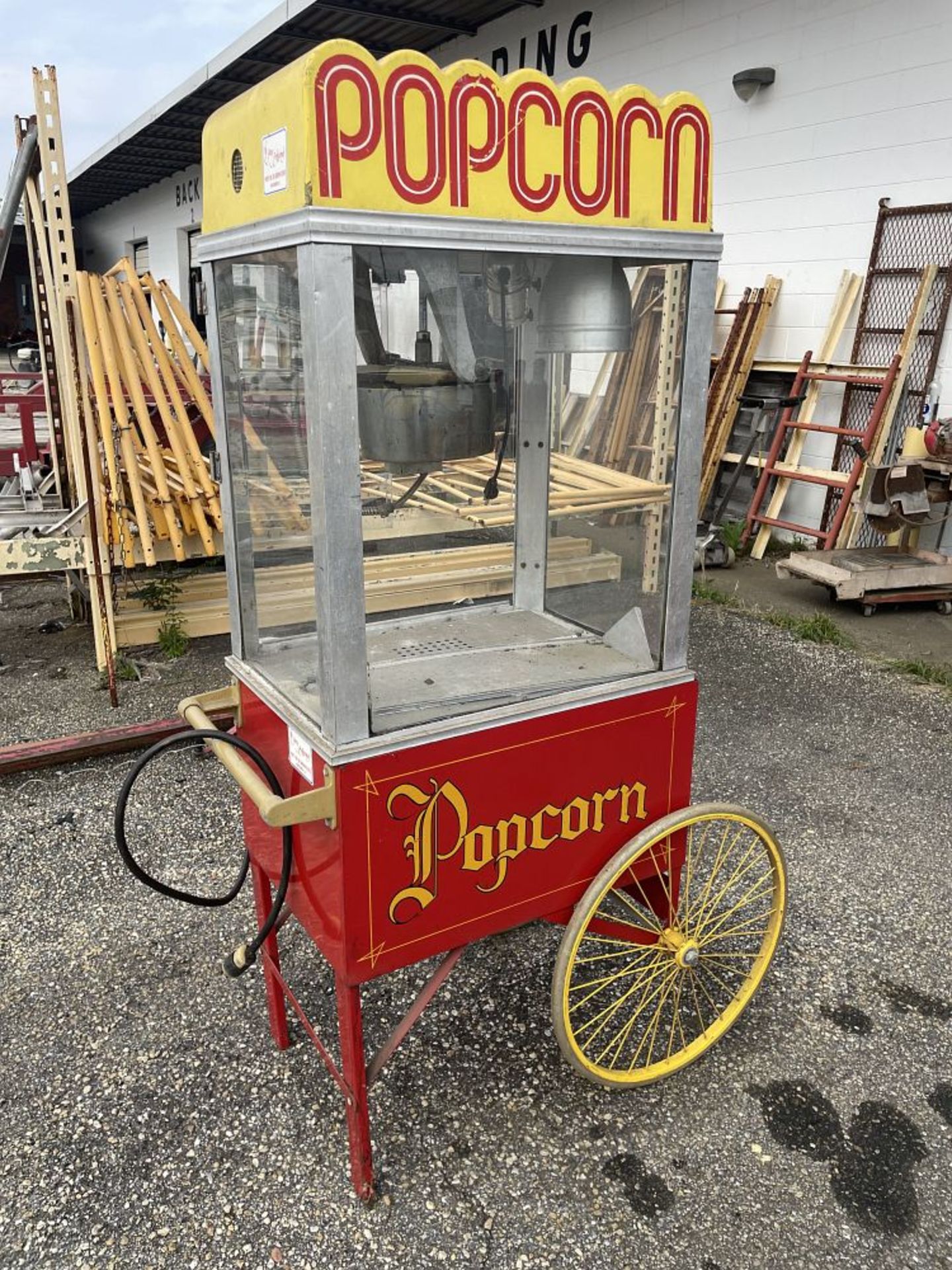 Lg Popcorn Machine w/ cart parts only