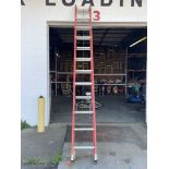 24ft Fiberglass Ex Ladder (needs repair)
