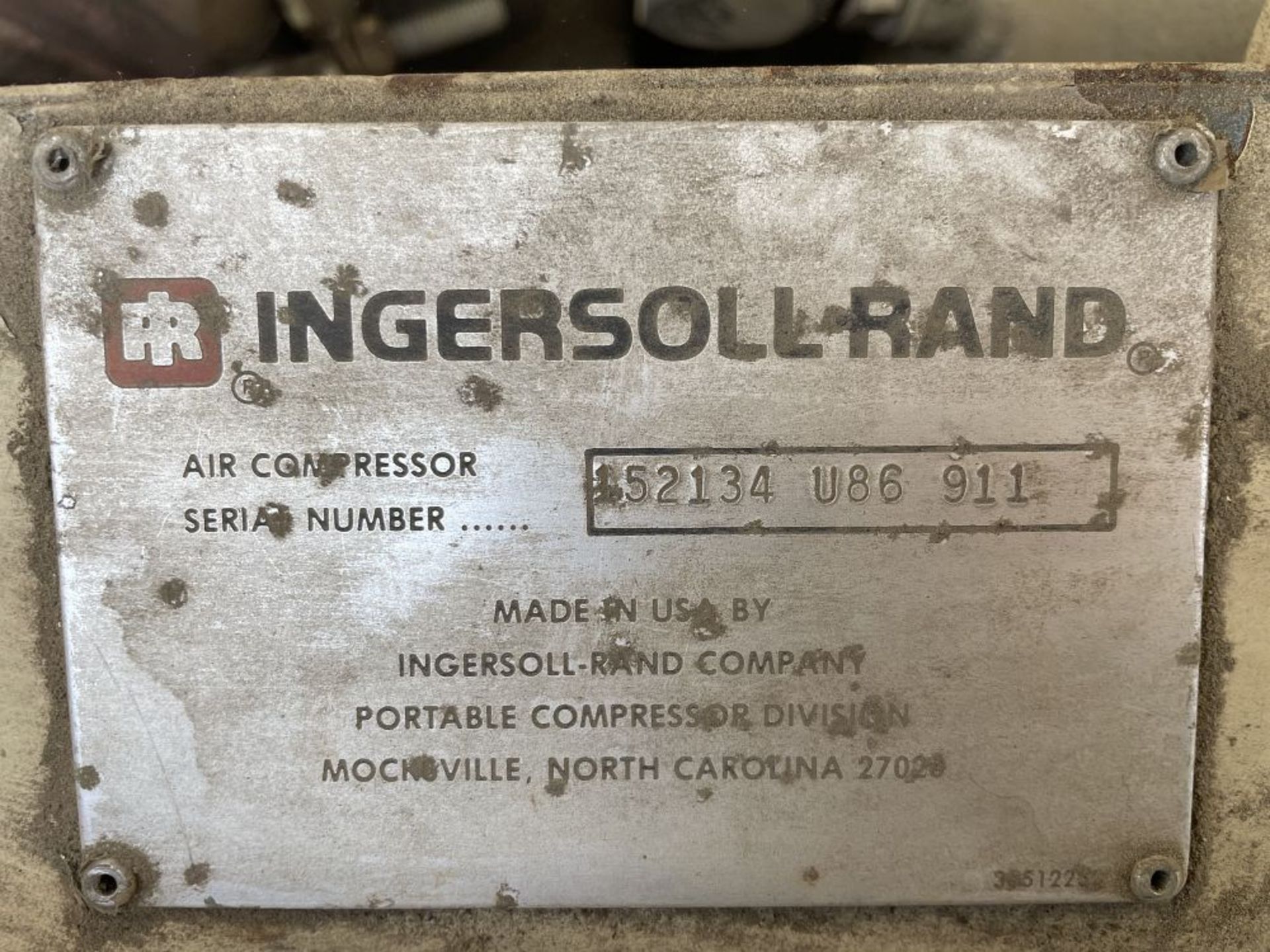 Ingersoll Rand 100L Towable Air Compressor (diesel)- not running - Image 5 of 6