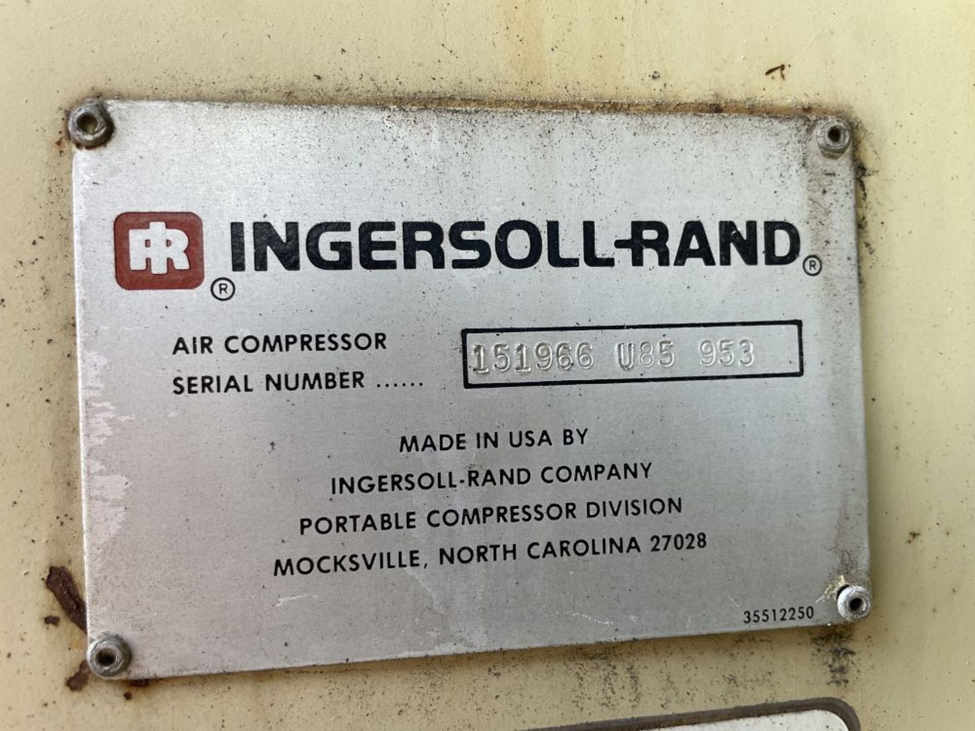 Ingersoll Rand 175 Towable Air Compressor (diesel)- not running - Image 6 of 7