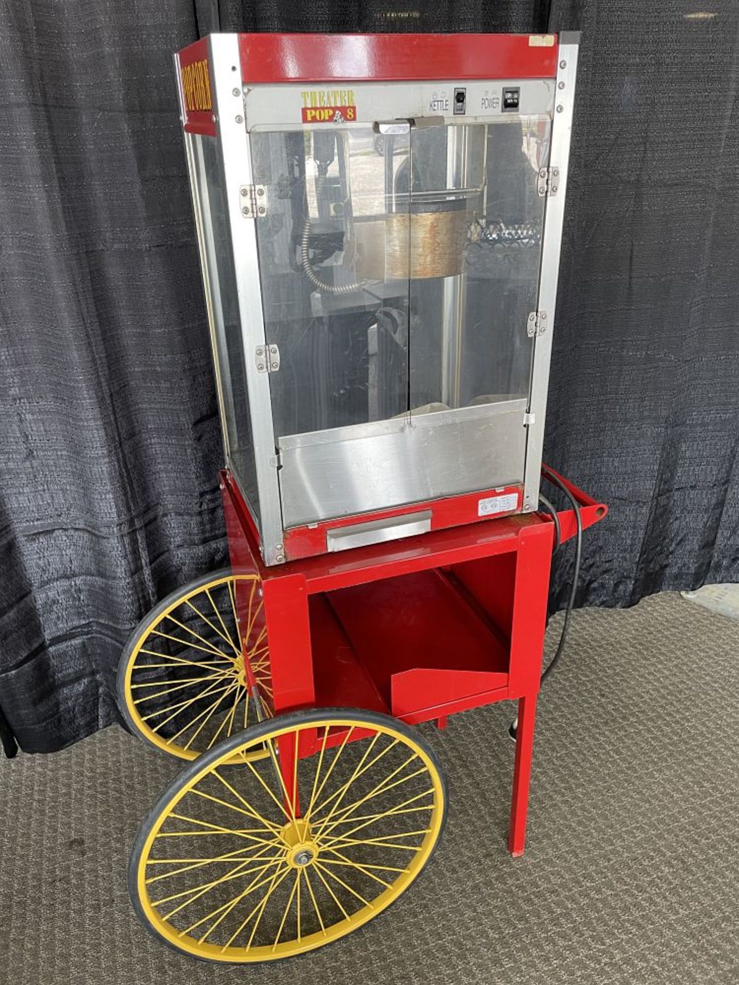 Popcorn Pop 8 Popcorn Machine w/ Cart - Image 2 of 2