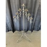 7-candle arrow Candelabra, Antigued