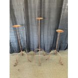 Set of 3 Iron Candelabras