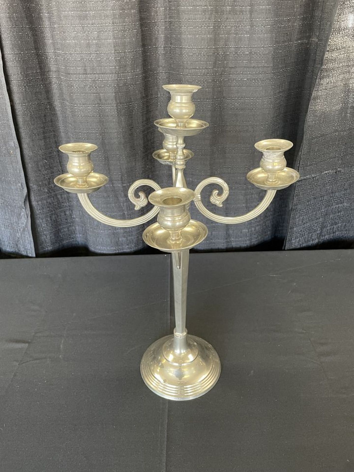 23" 5-Candle Silver Plate Candelabra