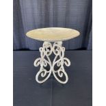 10x11.5 Iron Candle Stand, Cream