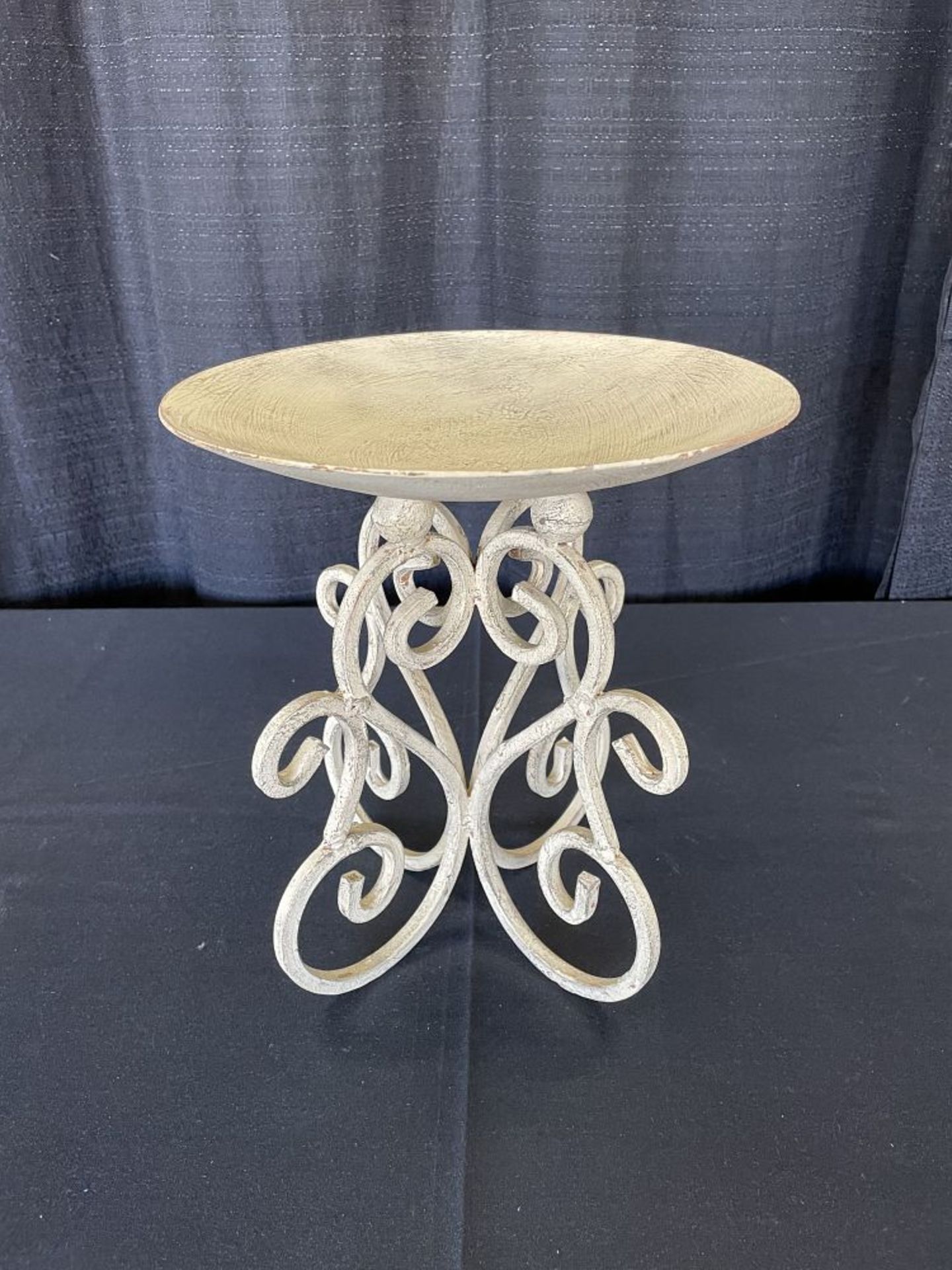 10x11.5 Iron Candle Stand, Cream