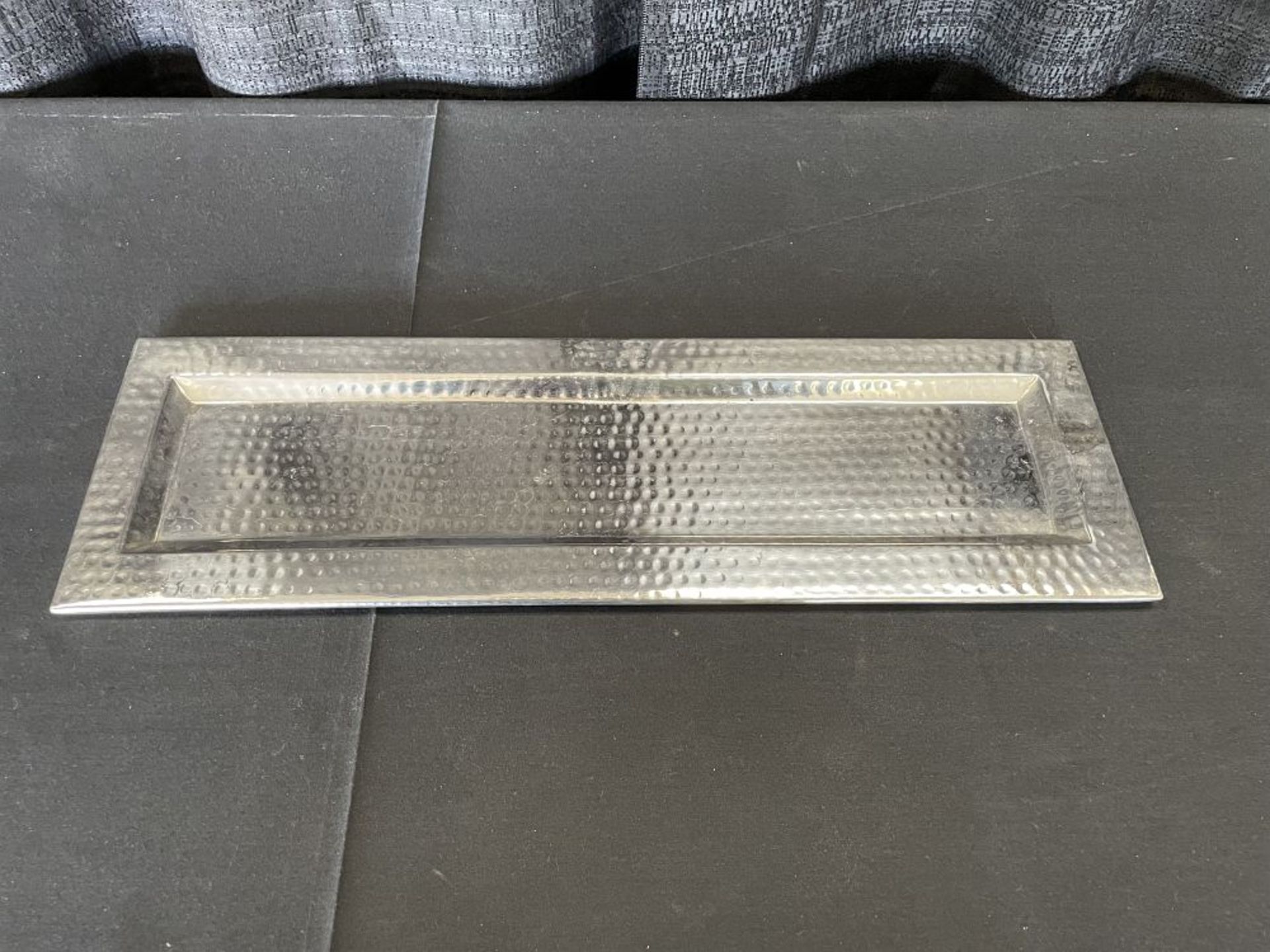 7.75"x23.75" Hammered Serving Tray