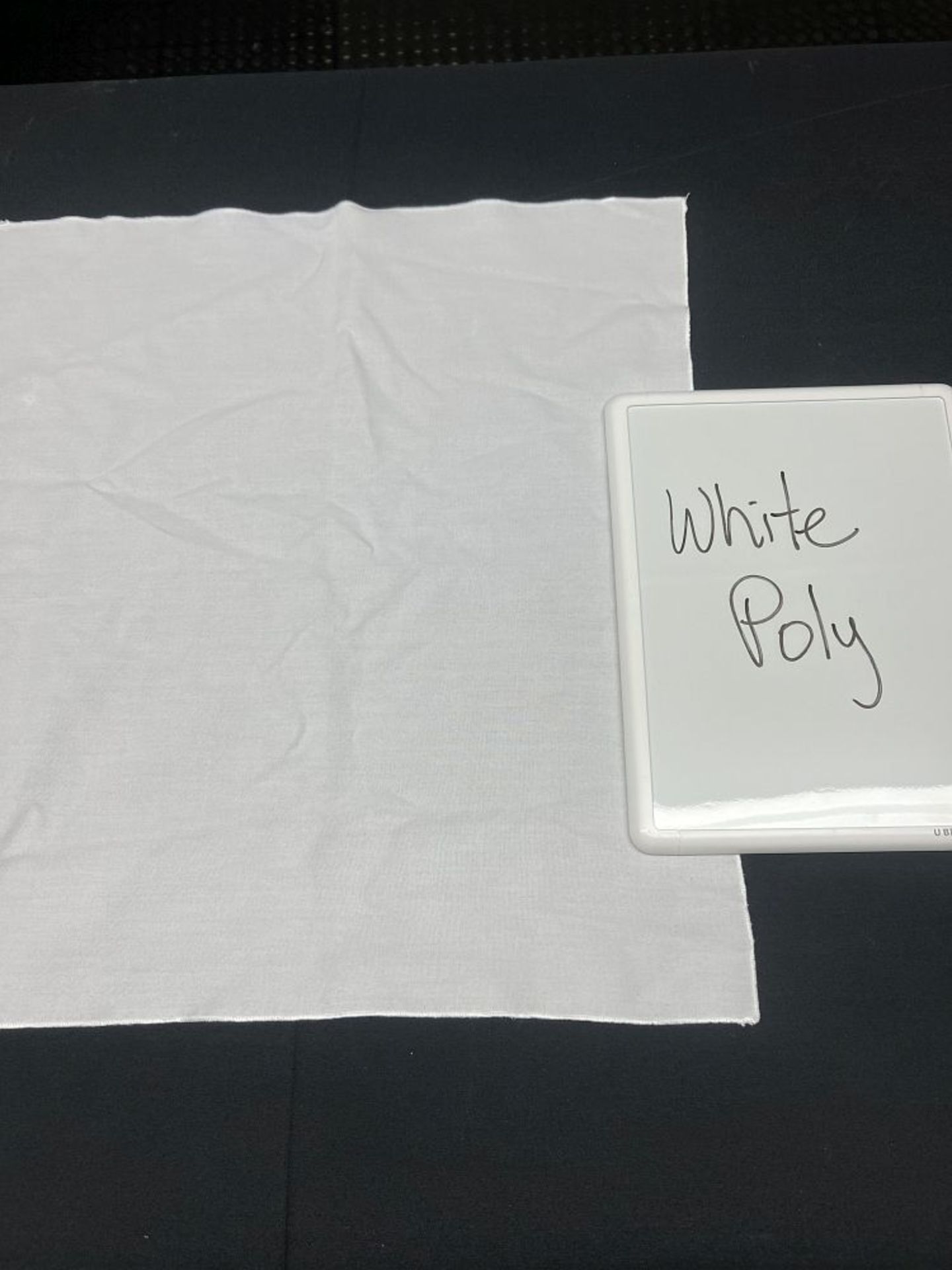 White 90 x 132 Poly Tablecloth
