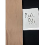Khaki 90" Round Poly Tablecloth