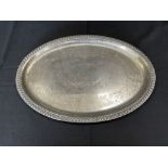 13" x 18.75" Oval Silver Plate Serving Tray