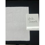 White Damask 90 x 90 Square Poly Tablecloth