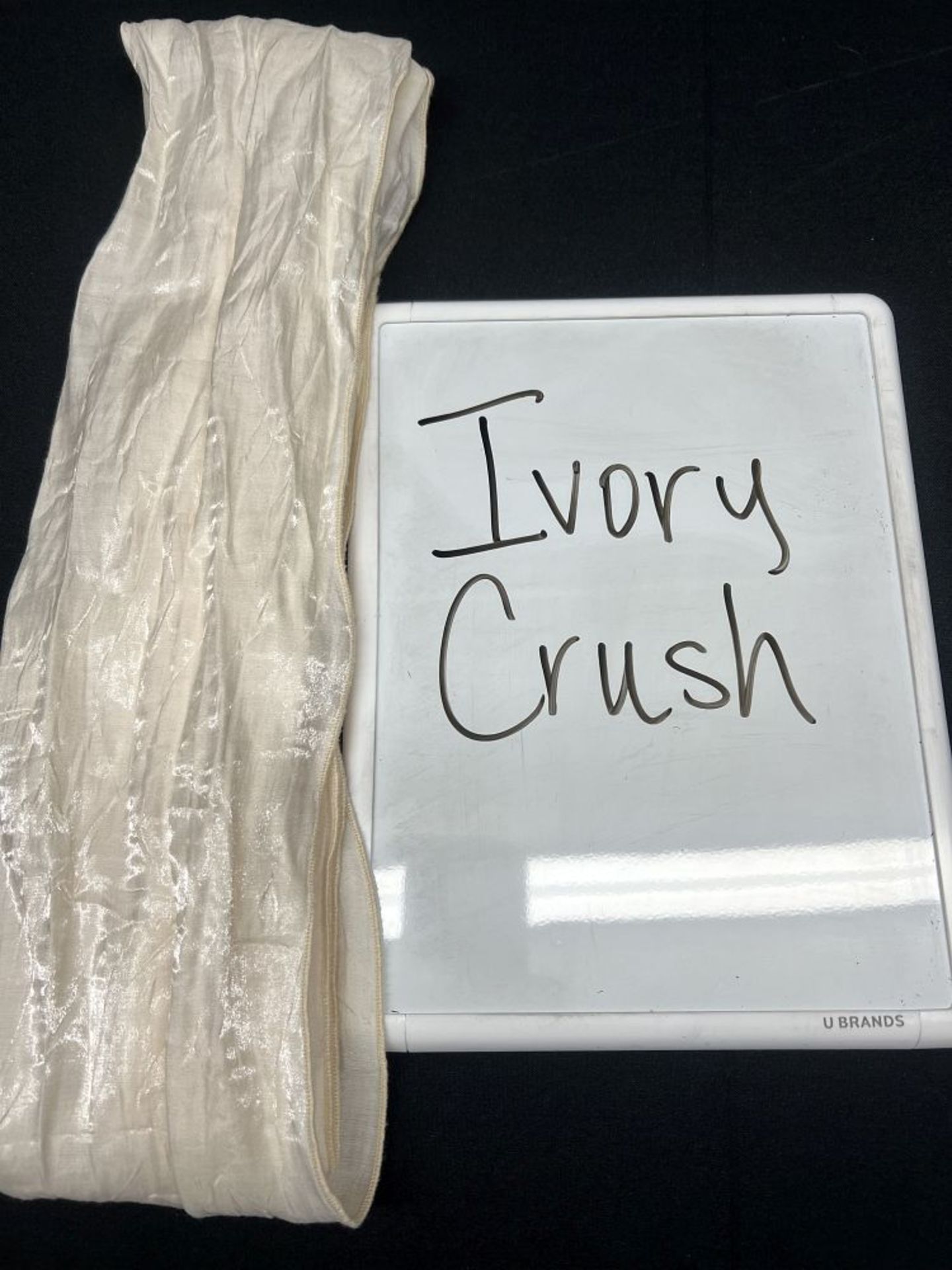 60" x 60" Ivory Crush Tablecloth