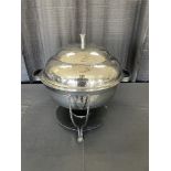 6qt Rd Hammered Chafer w/ Iron Base