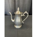 10" Fancy Coffee Server Silver Plate w/ Lid