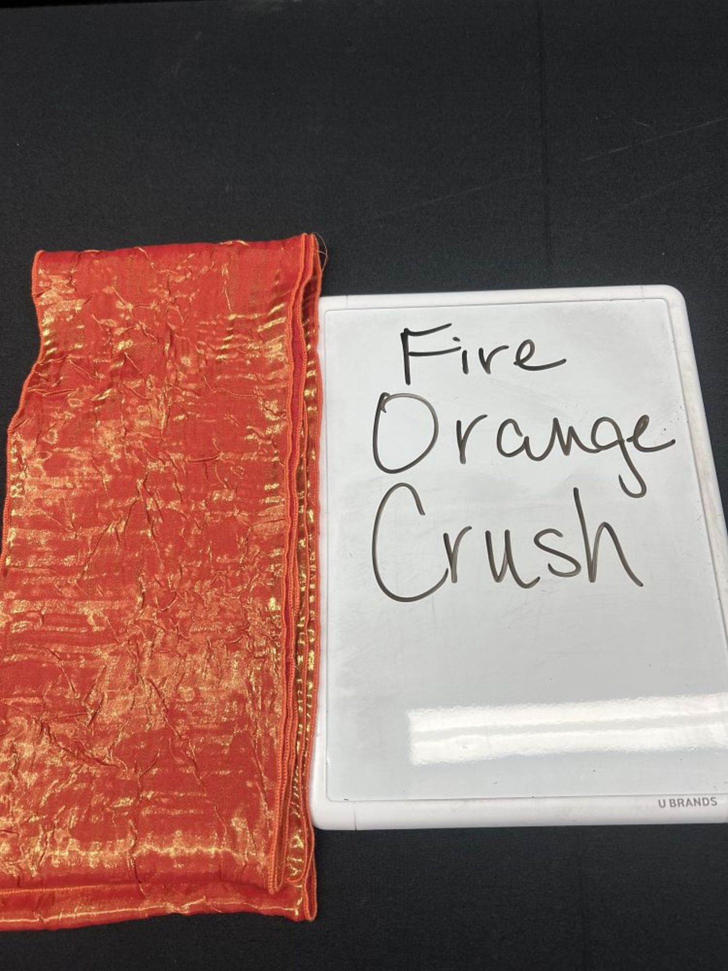 108" Round Fire Orange Crush Tablecloth