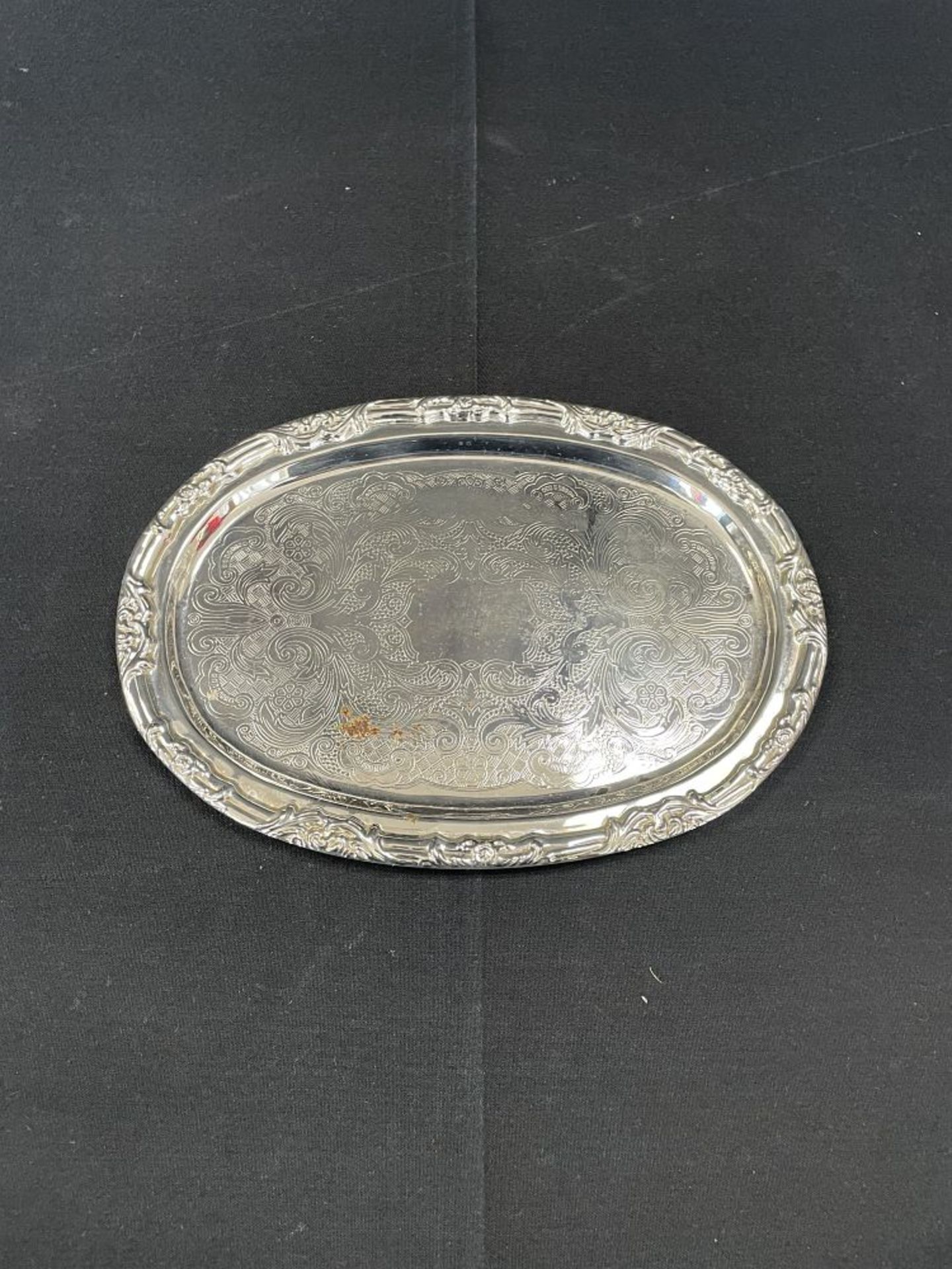 7"x9.5" Oval Silver Plate Serving Tray