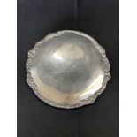 11.5" Round Silver Plate Serving Tray