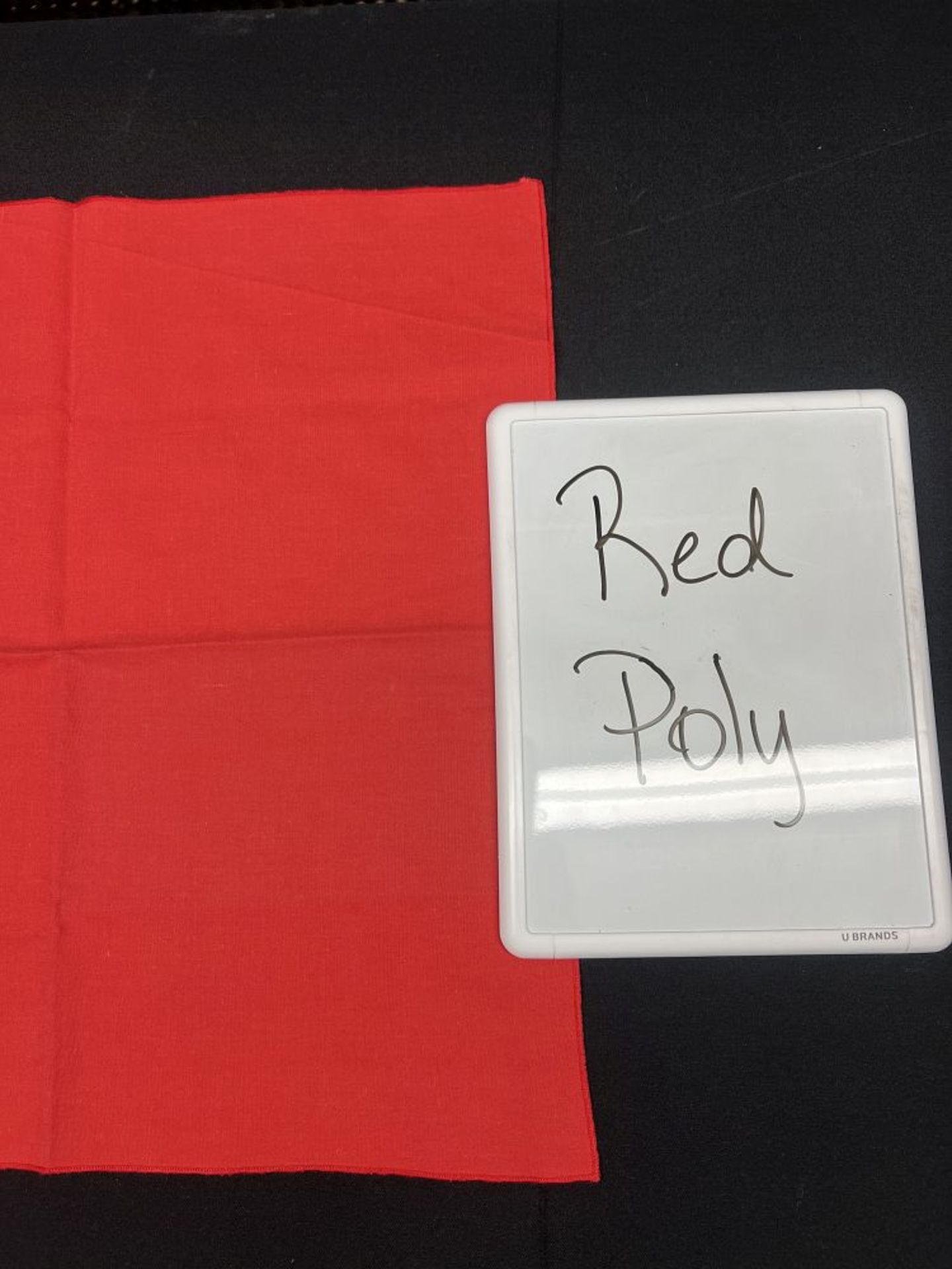 Red 60 x 60 Square Poly Tablecloth