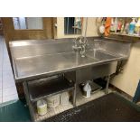 Stainless Steel Sink, 73 x 28 3/8- must disconnect