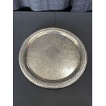 14.75" Round Silver Plate Serving Tray