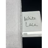 White Lace 60 x 60 Square Poly Tablecloth