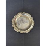 8" Silver Plate Scalloped Serving Dish