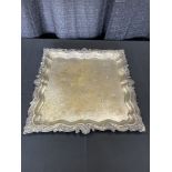 Square Silver Plate Serving Trays including