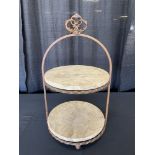 13" Marble & Iron - 2 tier Display