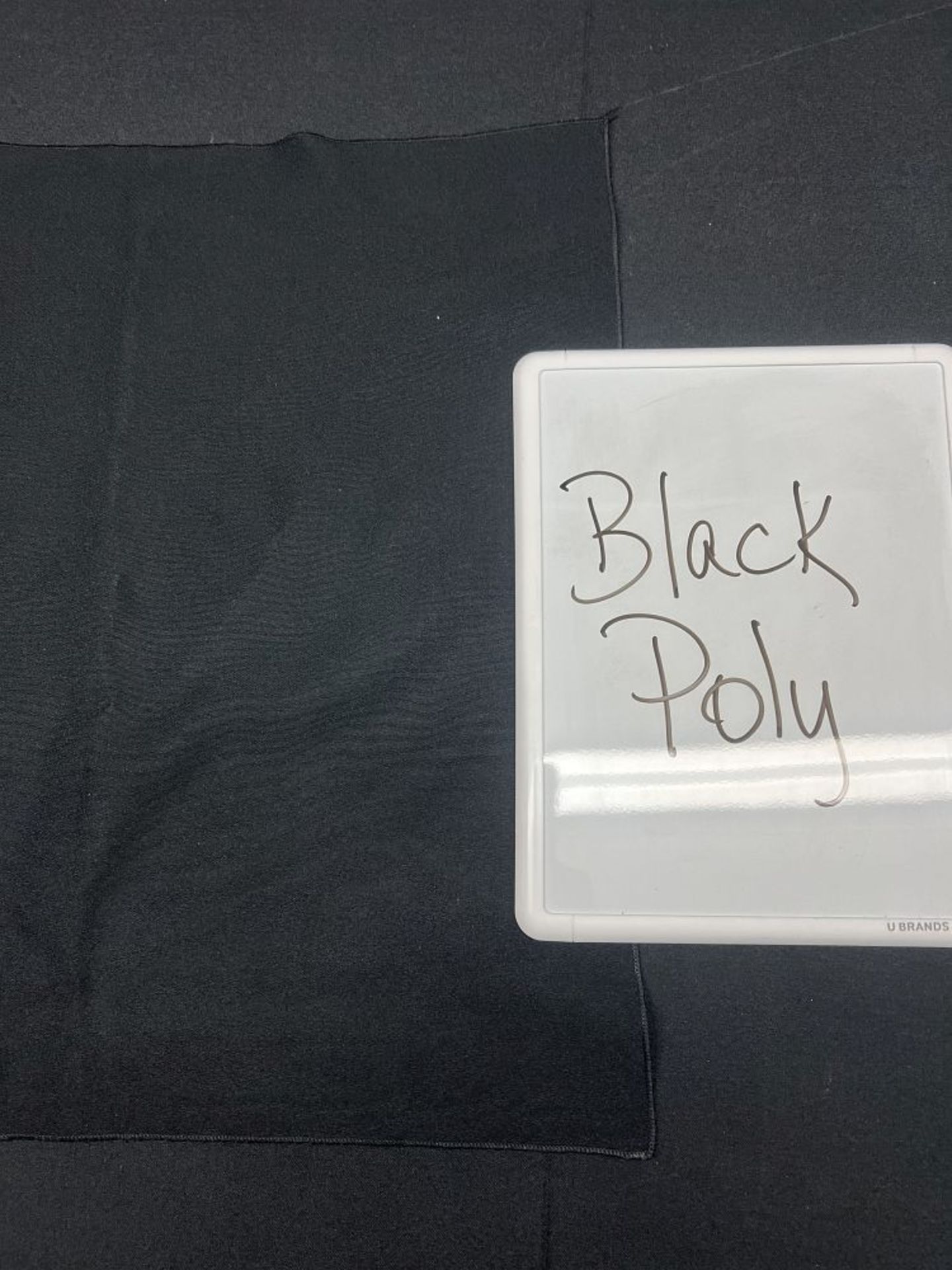 Black 72" Round Poly Tablecloth