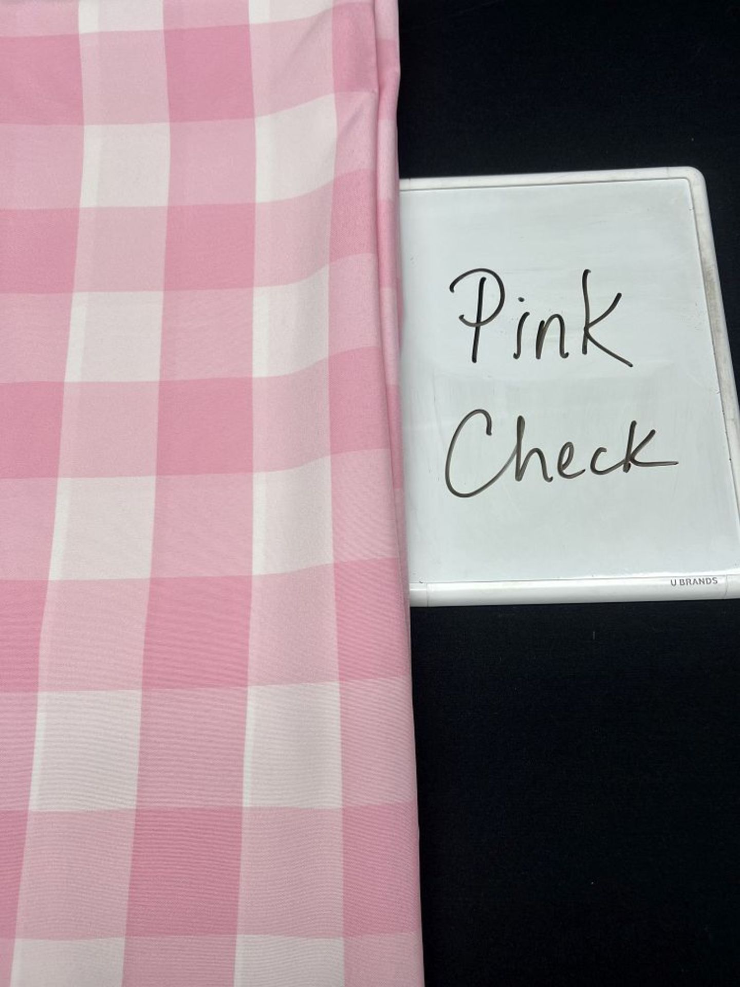 Check 108" Round Tablecloth, 1 pink, 1 purple, 1 blue
