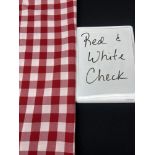 Red & White Check 90 x 90 Square Poly Tablecloth
