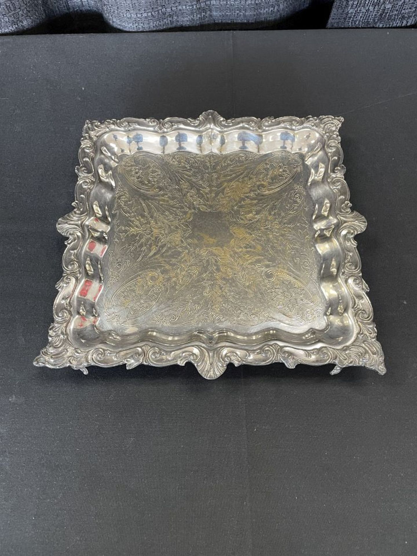 Square Silver Plate Serving Trays including - Image 2 of 2