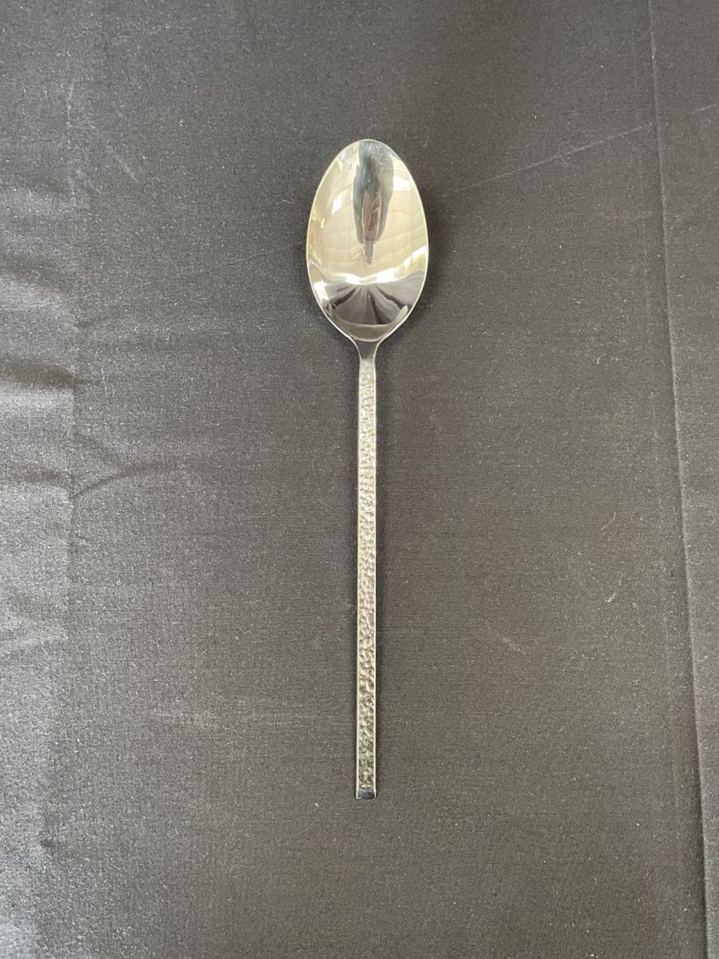 Straight Hammered Serving Spoon