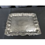 16" x 19.5" Silver Plate Serving Tray