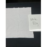 White 90" Round Poly Tablecloth