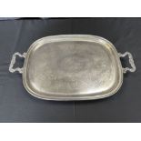14" x 18" Handled Silver Plate Silver Plate Serving Tray