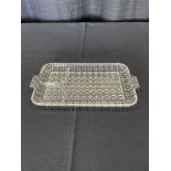 Cut Glass Tray w/ 2 Dividers