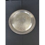 12.5" Round Silver Plate Serving Tray