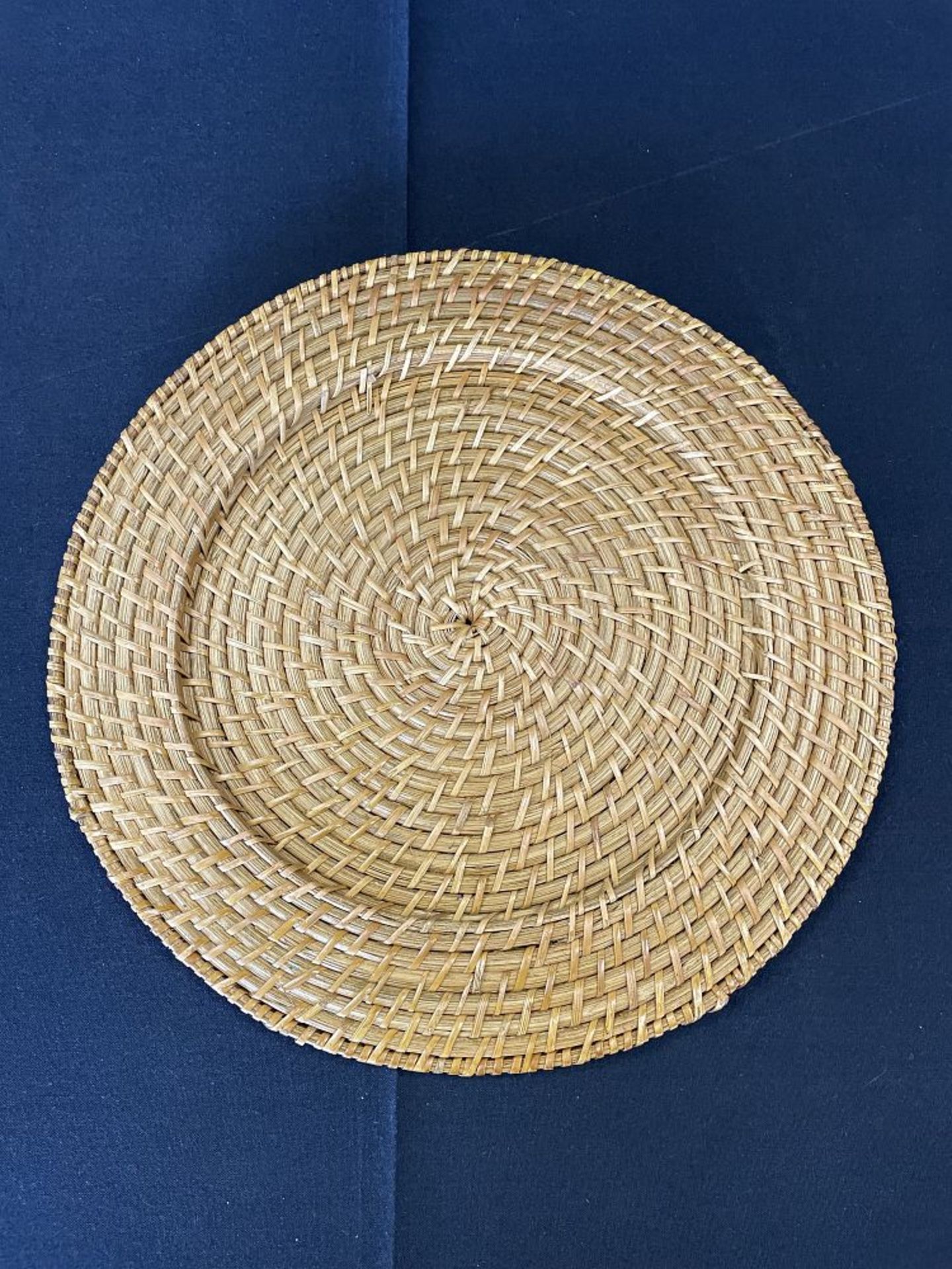 Round Light Woven Charger