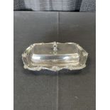 8.5" Silver Plate Butter Dish