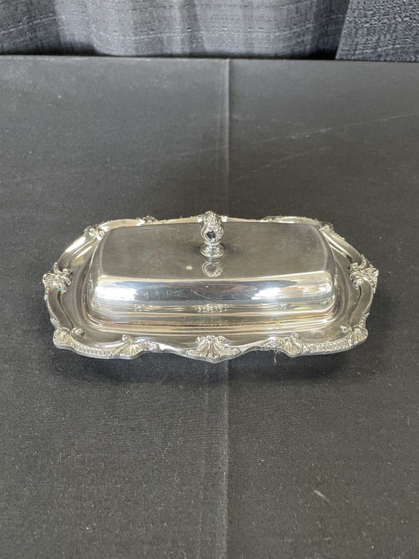 8.5" Silver Plate Butter Dish