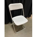 WHITE ALLOY CHAIR- ON 4 FLAT CARTS, BILLED SEPERATELY AT $10 A CART
