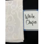 A-1 CLOTH, 90" RND WHITE CHOPIN