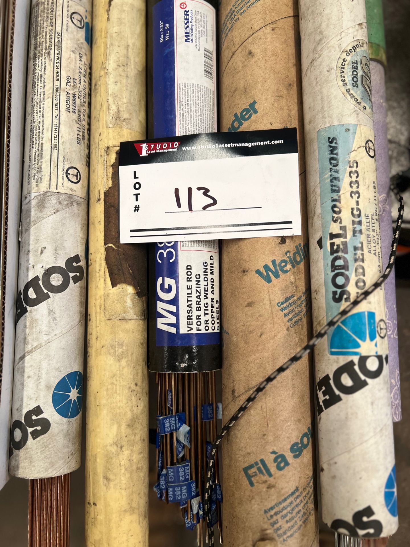 LOT/ASSORTED WELDING RODS, MESSER, SODEL, ROLLED ALLOYS, INWELD, QTY 8 - Image 5 of 5