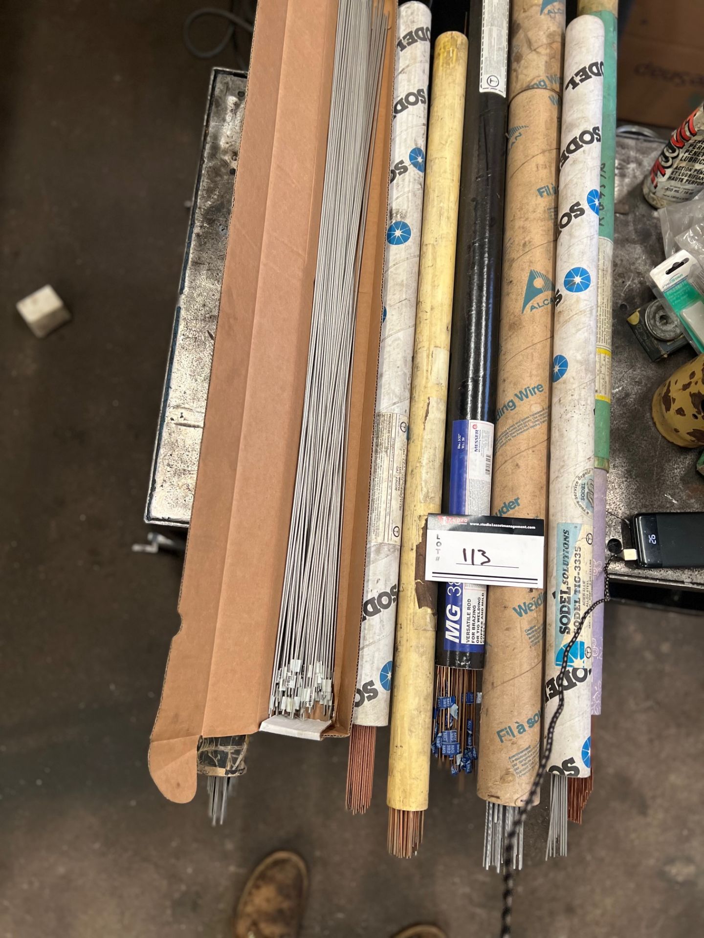 LOT/ASSORTED WELDING RODS, MESSER, SODEL, ROLLED ALLOYS, INWELD, QTY 8 - Image 4 of 5