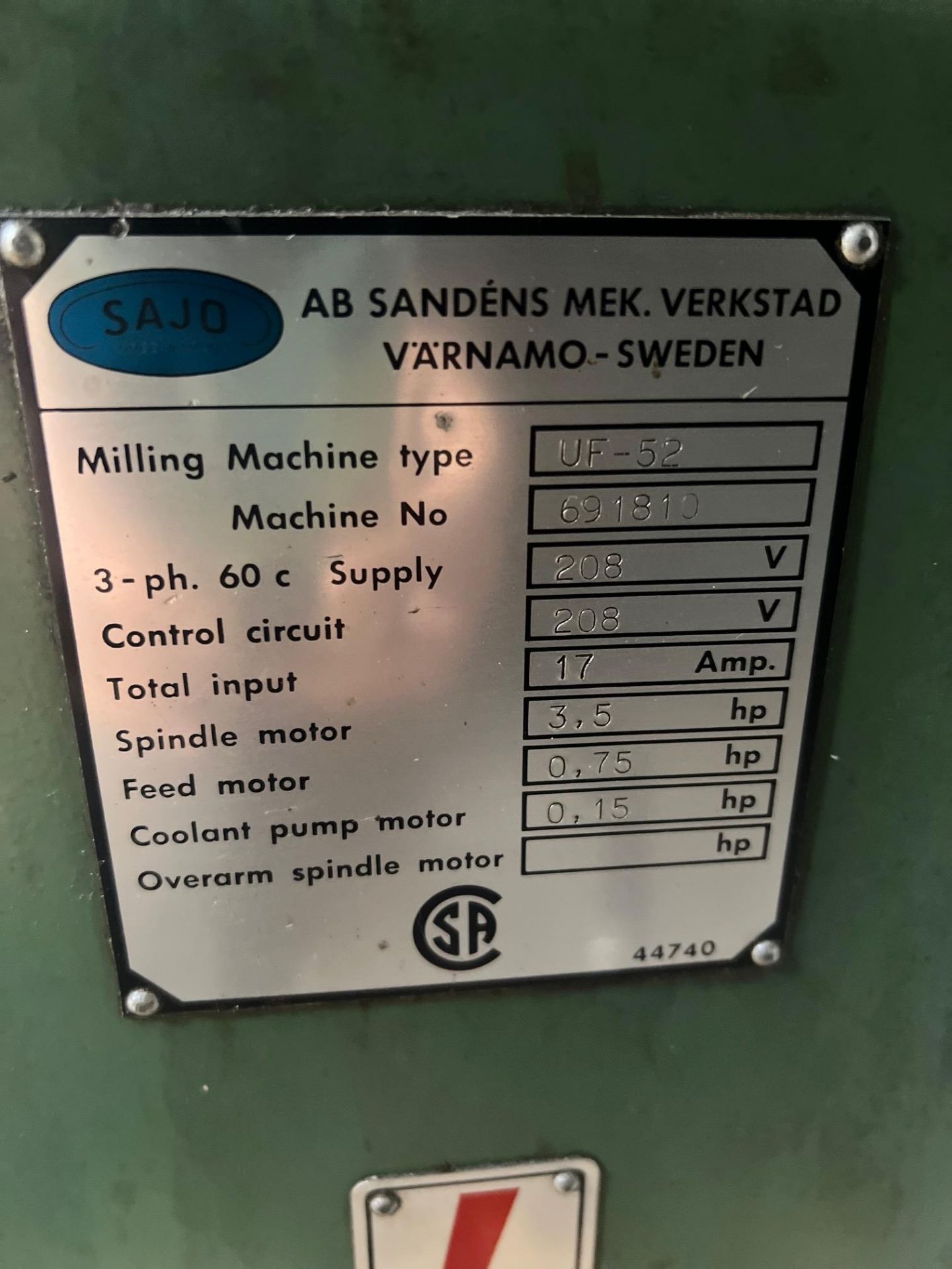 TURRET MILLING MACHINE - Image 7 of 12