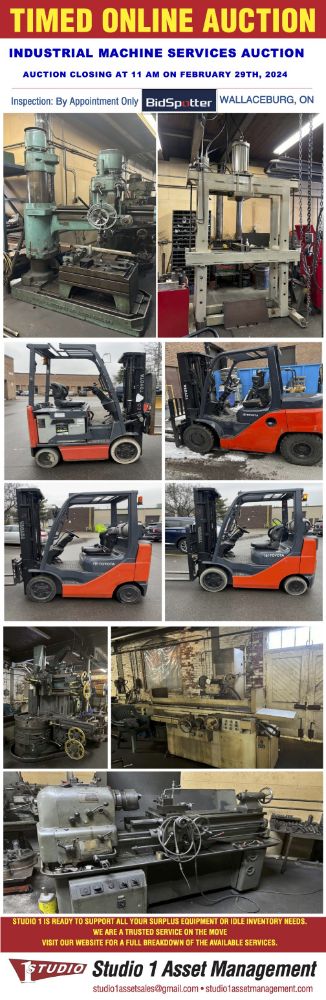 INDUSTRIAL MACHINE SERVICES TIMED ONLINE AUCTION